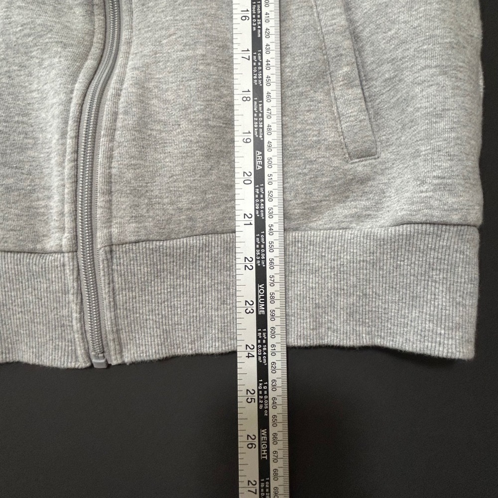 FILA Zip-Up Jacket Women's Medium Gray Logo Sleeve Cotton Blend - Picture 8 of 9